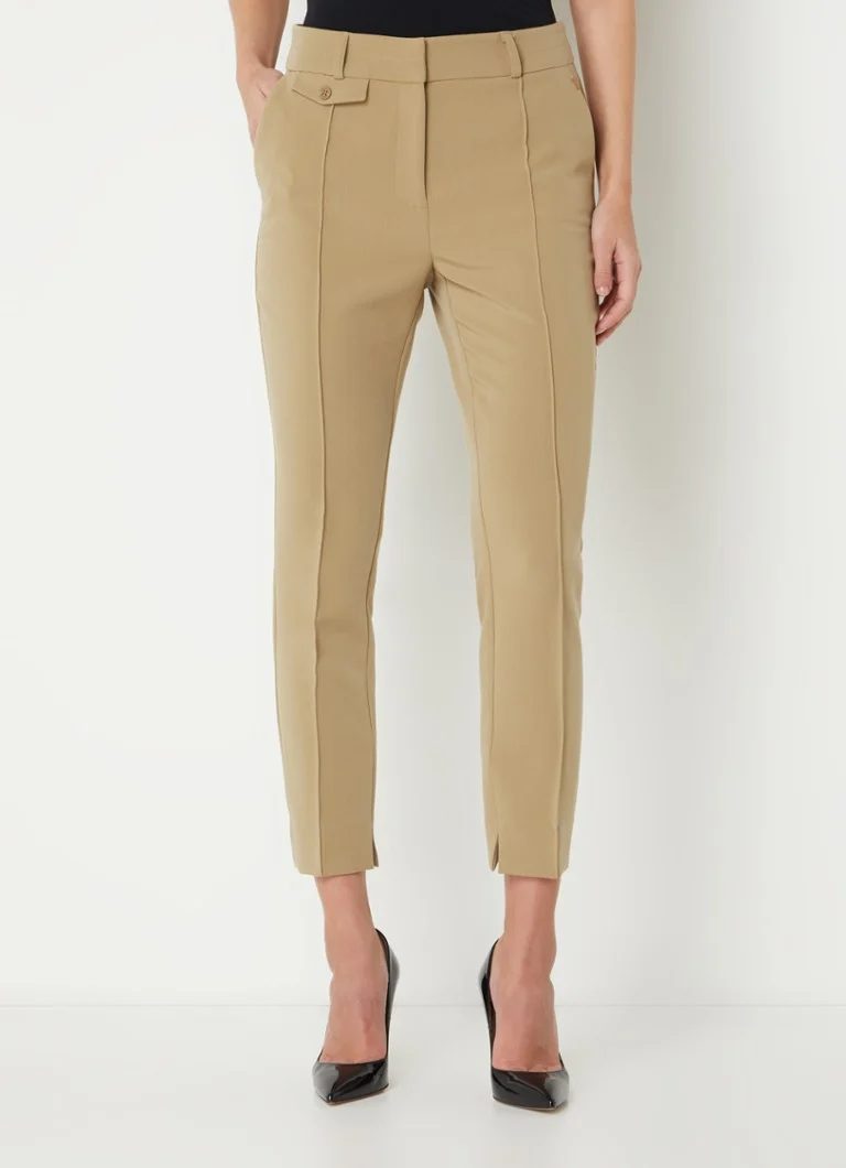Pantaloni Aaiko Parene cu talie înaltă, slim fit, cu buzunare laterale