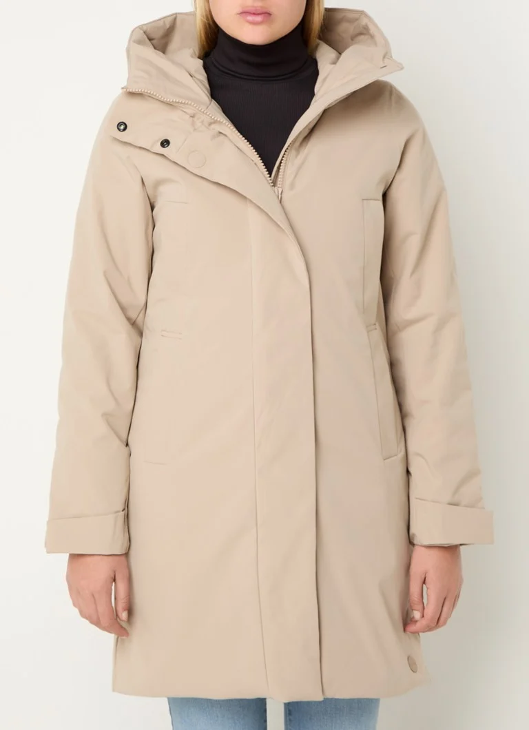Elvine Eline gewatteerde parka met ritzzakken en capuchon