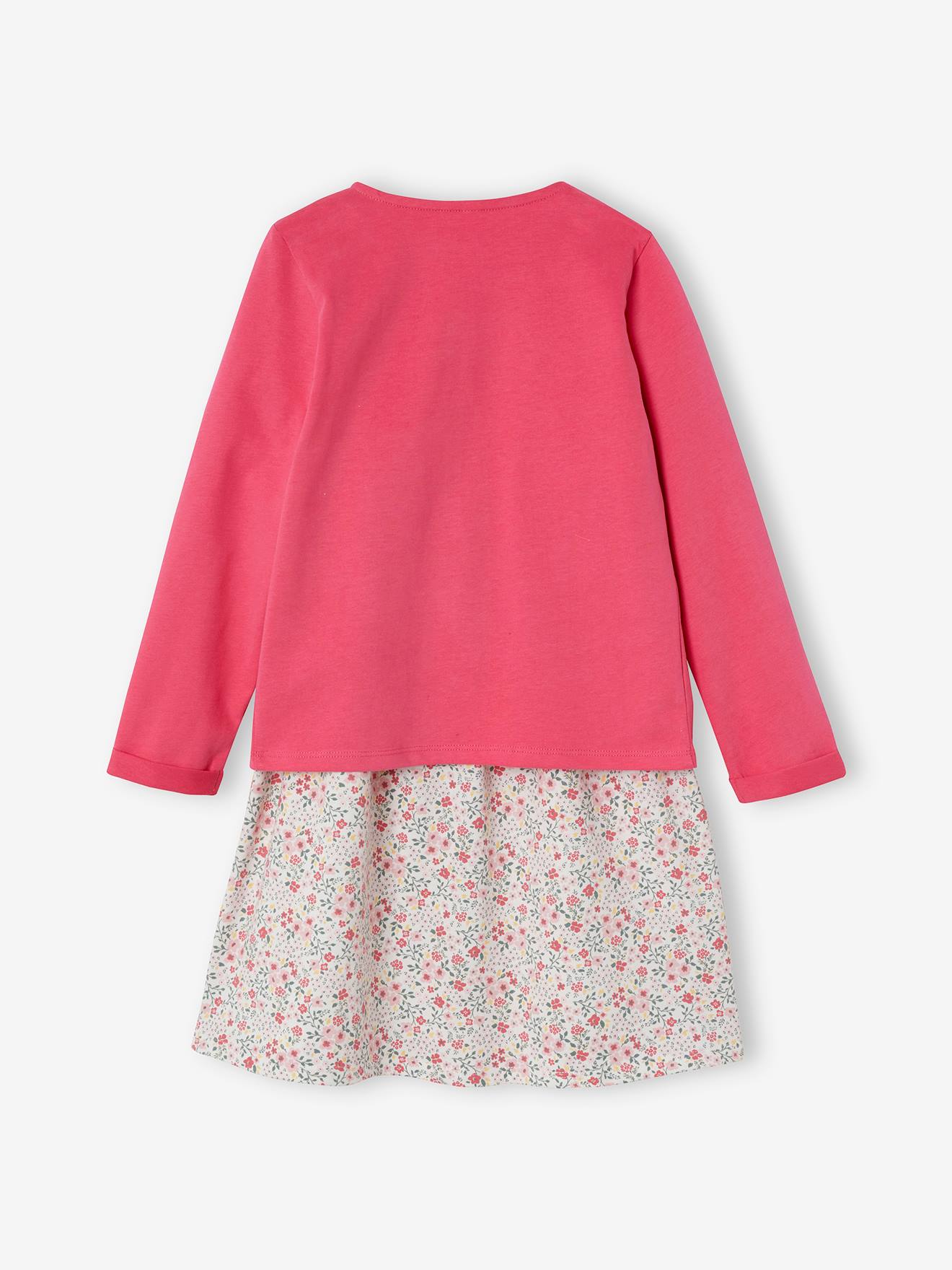 Vertbaudet Mädchen-Set: Kleid + Cardigan Oeko Tex - malve