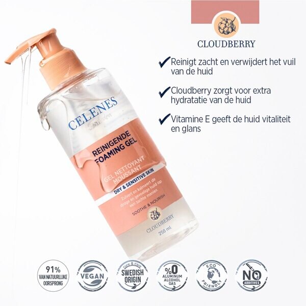 Celenes By Sweden Cleansing Foaming Gel 250ml - Dry and sensitive skin