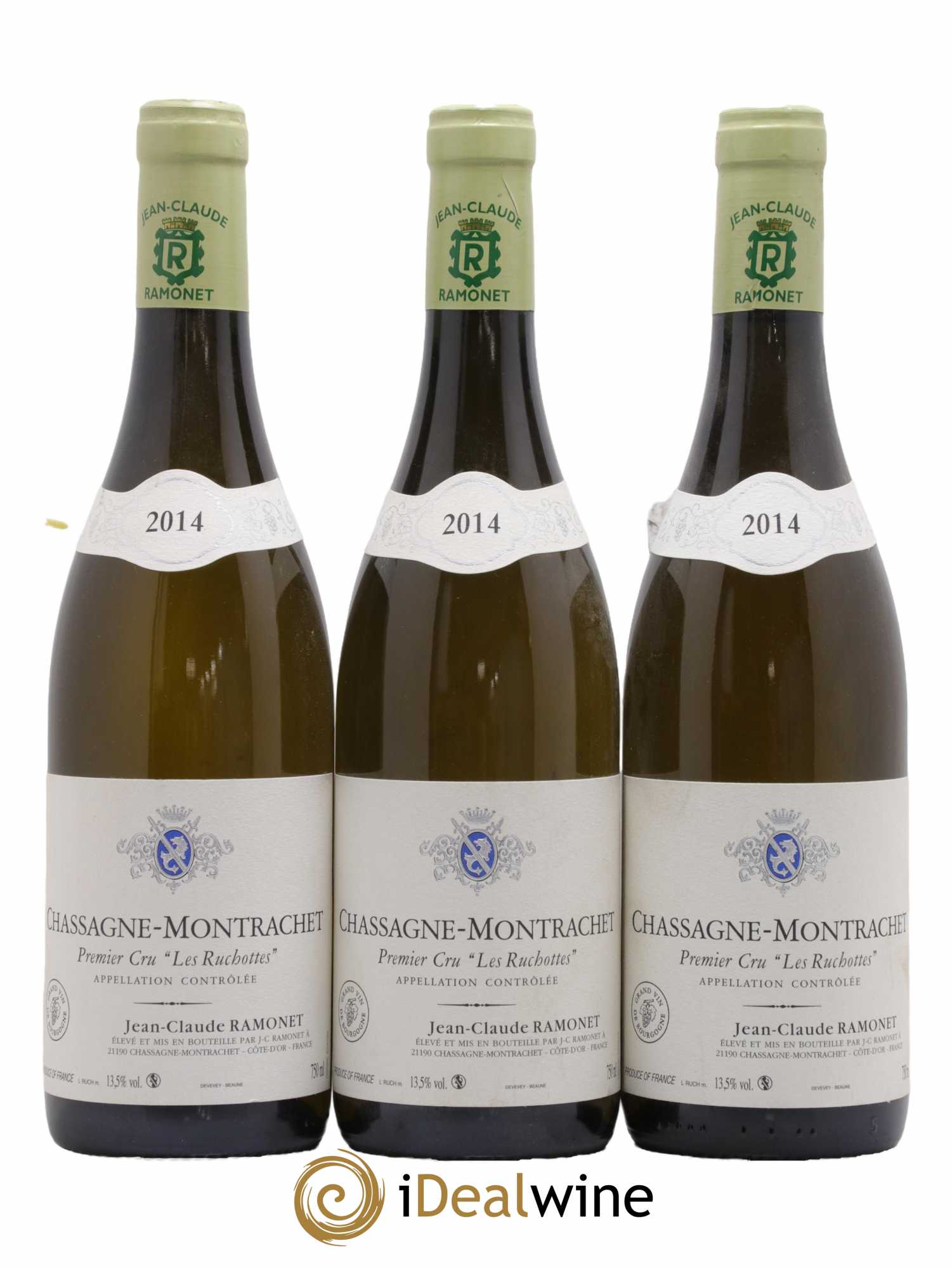 Chassagne-Montrachet 1er Cru Les Ruchottes Ramonet (Domaine)  2014 - Lot de 3 Bouteilles