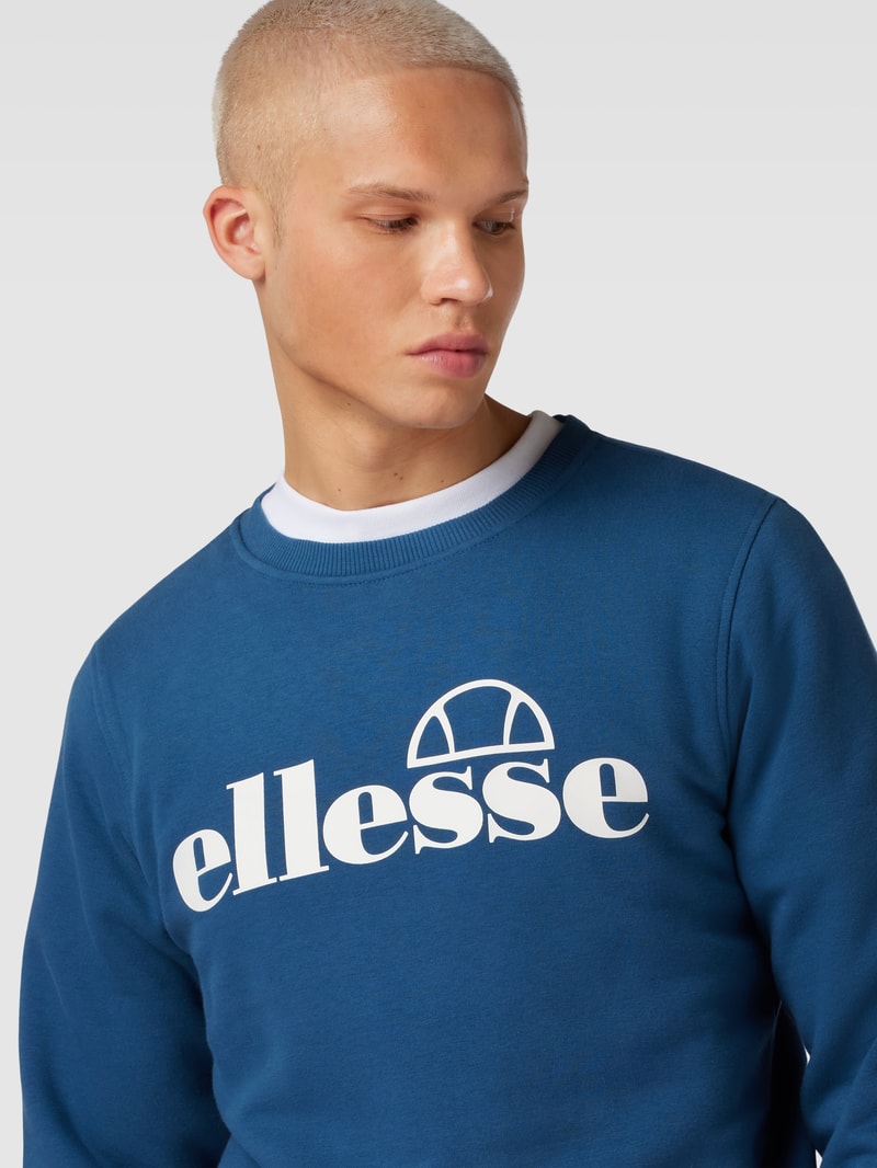 Sweatshirt mit Label-Print Modell 'Bootia' in blau