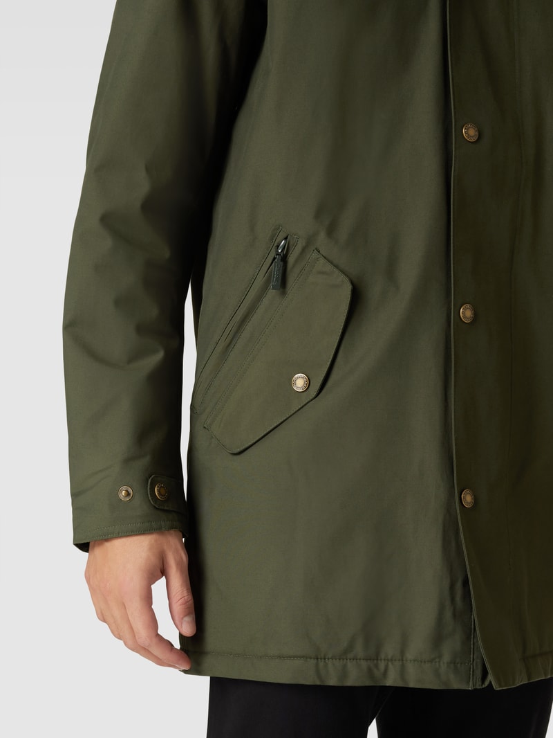 Jacke mit Pattentaschen Modell 'MAC' in olivgrün