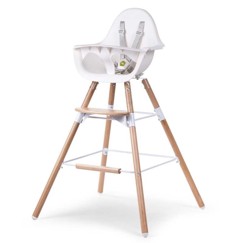 Set de longs pieds en bois naturel pour chaise haute Evolu Childhome