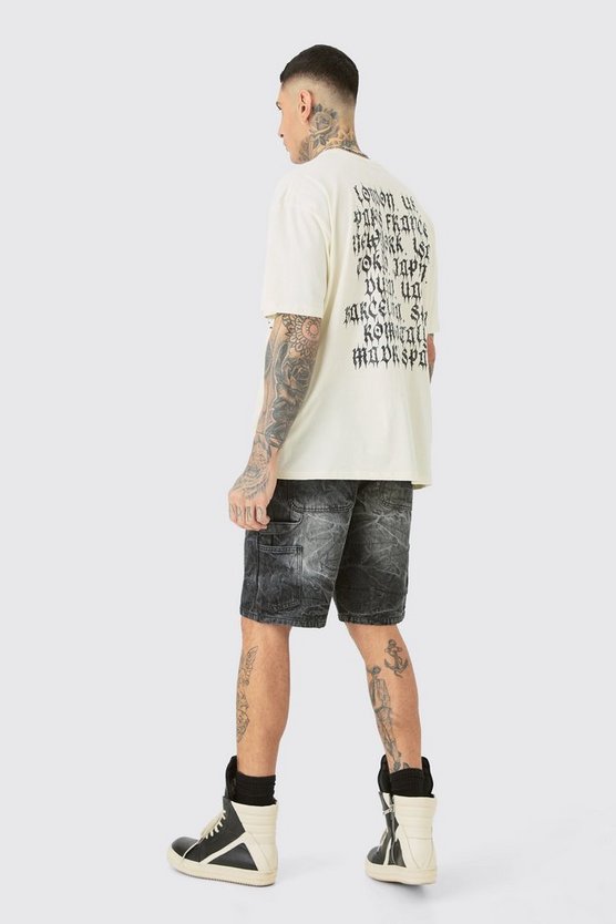 Tall Oversize T-Shirt mit Homme Print