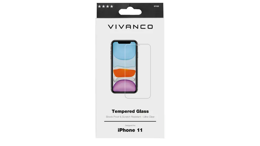 Vivanco 2D Displayschutzglas für iPhone 11
