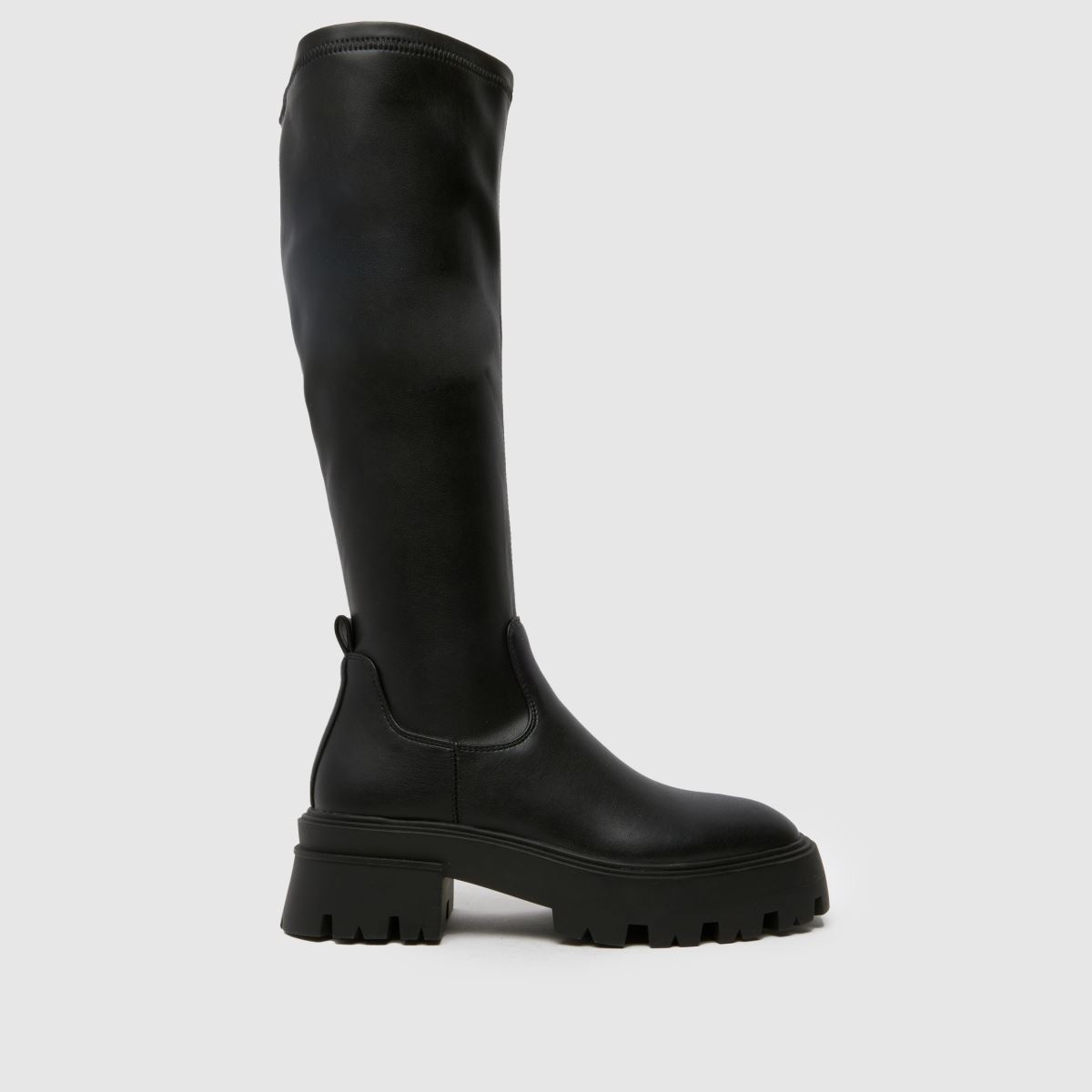 Schuh Dasha vastag, térdig érő csizma fekete színben
