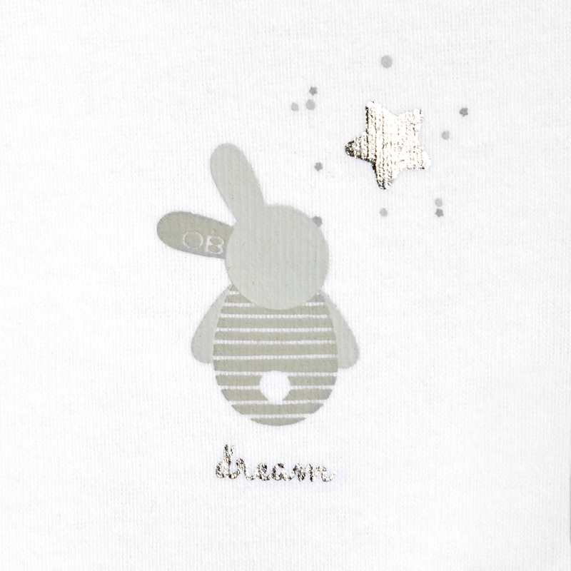 Body col US lapins (lot de 3) blanc naissance