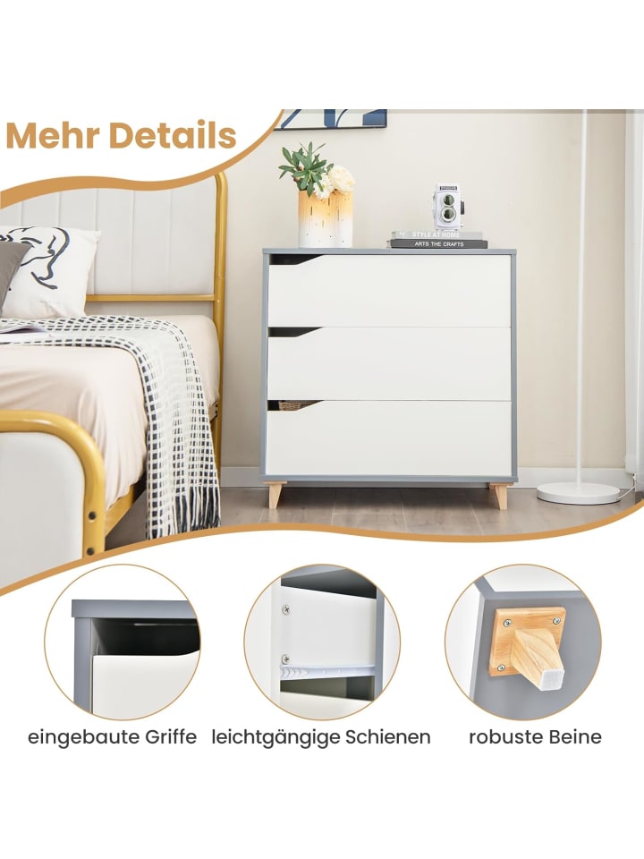 COSTWAY Kommode mit Schubladen in Weiß günstig kaufen onesize