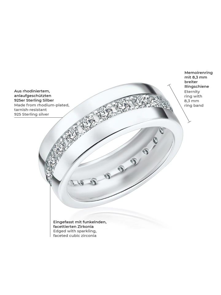 Rafaela Donata Ring Sterling Silber Zirkonia weiß in silber günstig kaufen