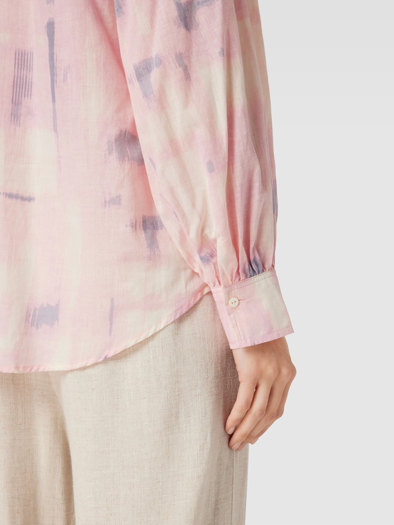 Bluse mit Allover-Muster in rosa
