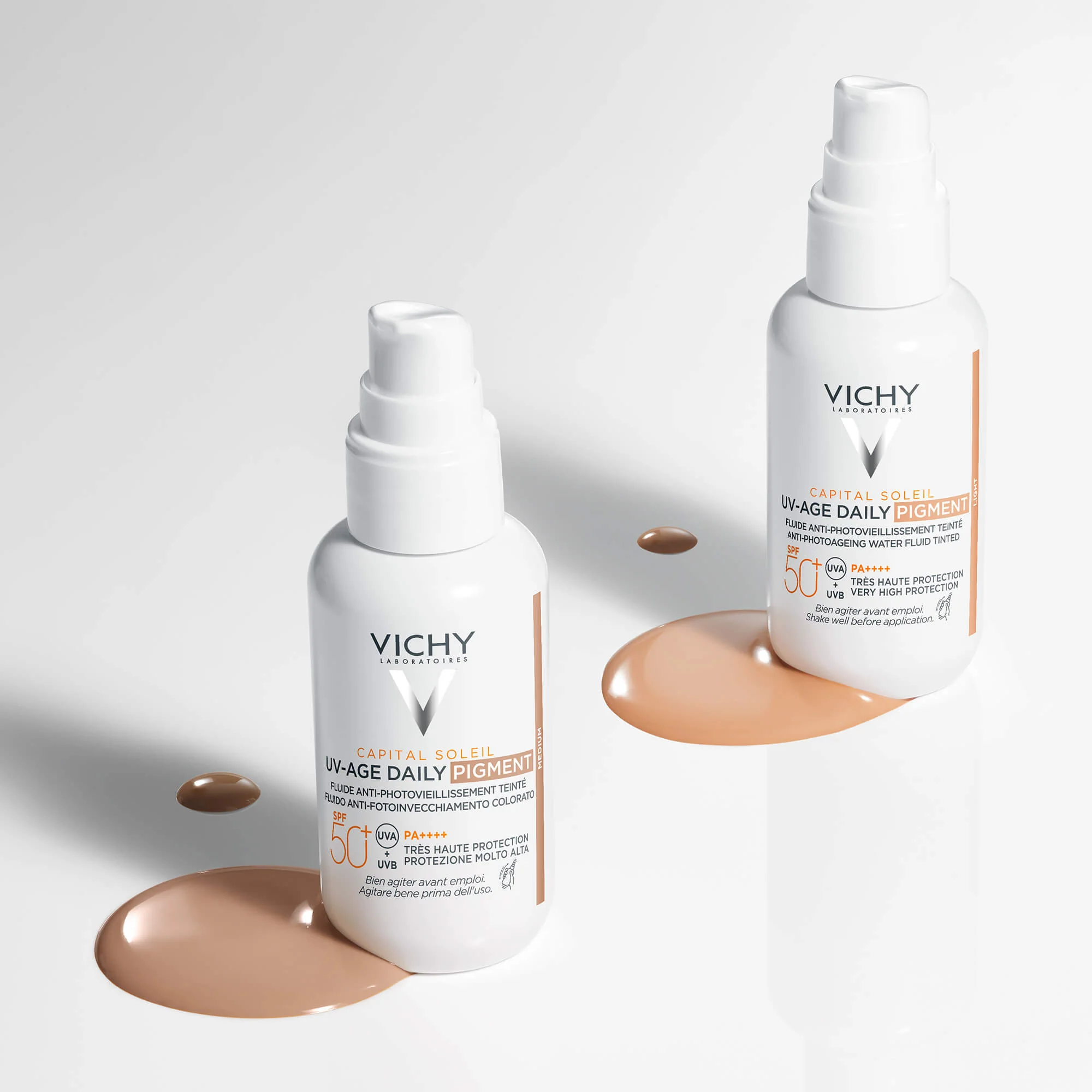 Capital Soleil UV-Age Daily Pigment Medium SPF50+ - Suojaavat hoidot, kosteuttava sävytetty kasvovoide, korkeasuojainen aurinkosuoja kasvoille.