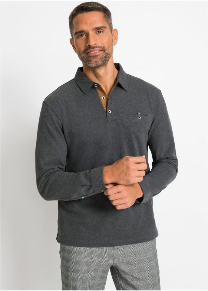 Poloshirt, Langarm
