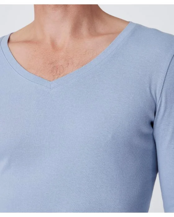 Lot de 2 tee-shirts Essential col V, manches longues