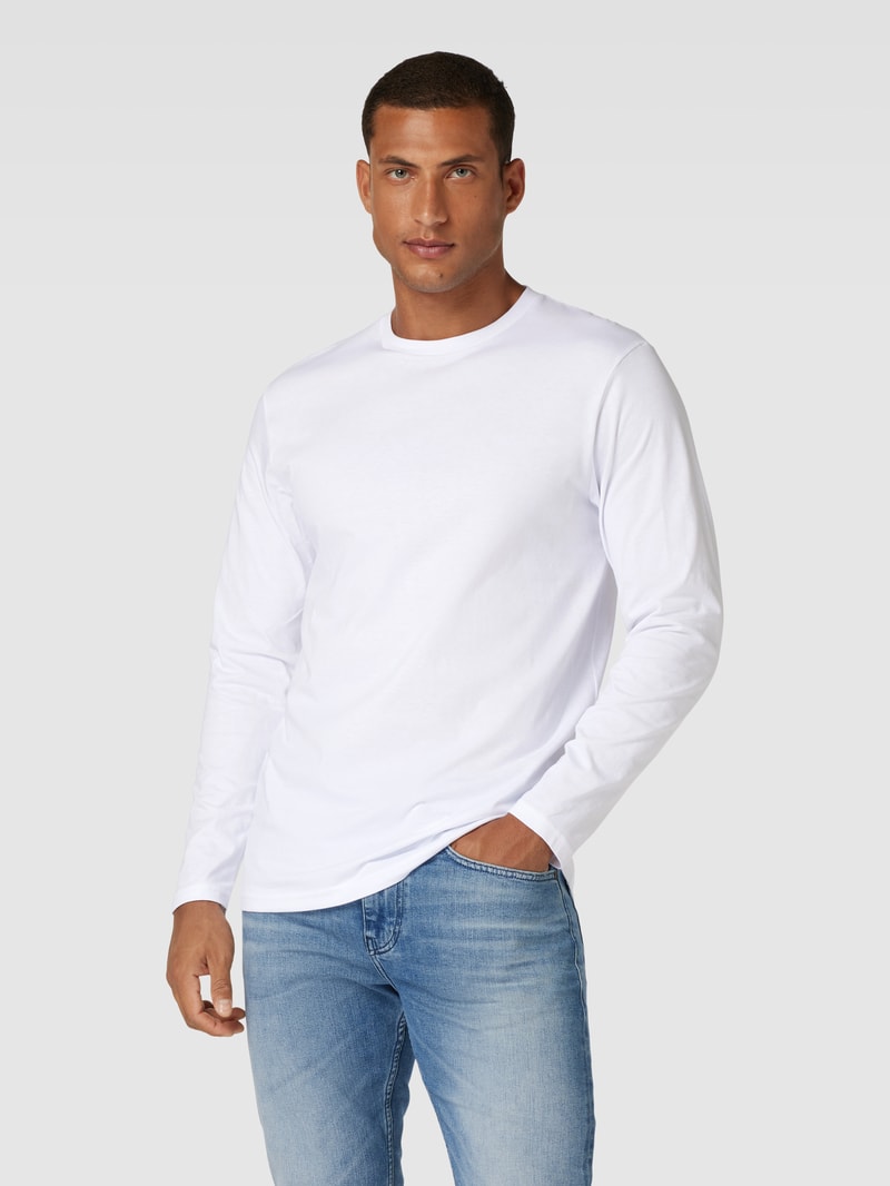 Longsleeve mit Rundhalsausschnitt in weiß
