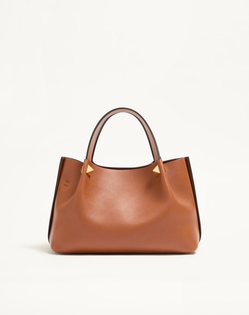 Bolsa de compras pequena em couro macio Valentino Garavani