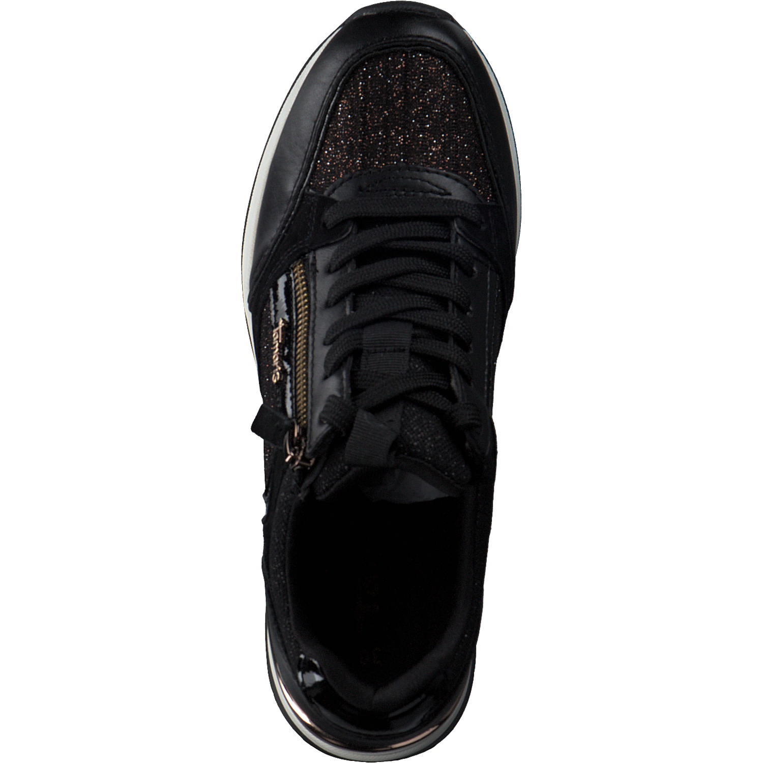 Tamaris 23703, Sneakers Low, Damen, BLACK/COPPER