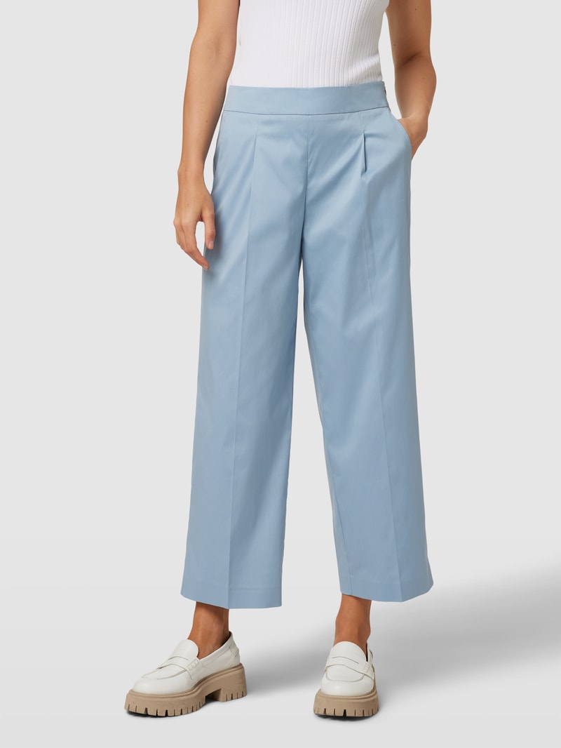 Hose mit Bundfalten in bleu