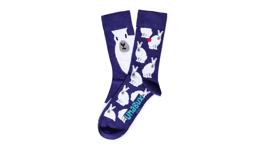 Unabux Unisex Socken Winterhase Winterhase