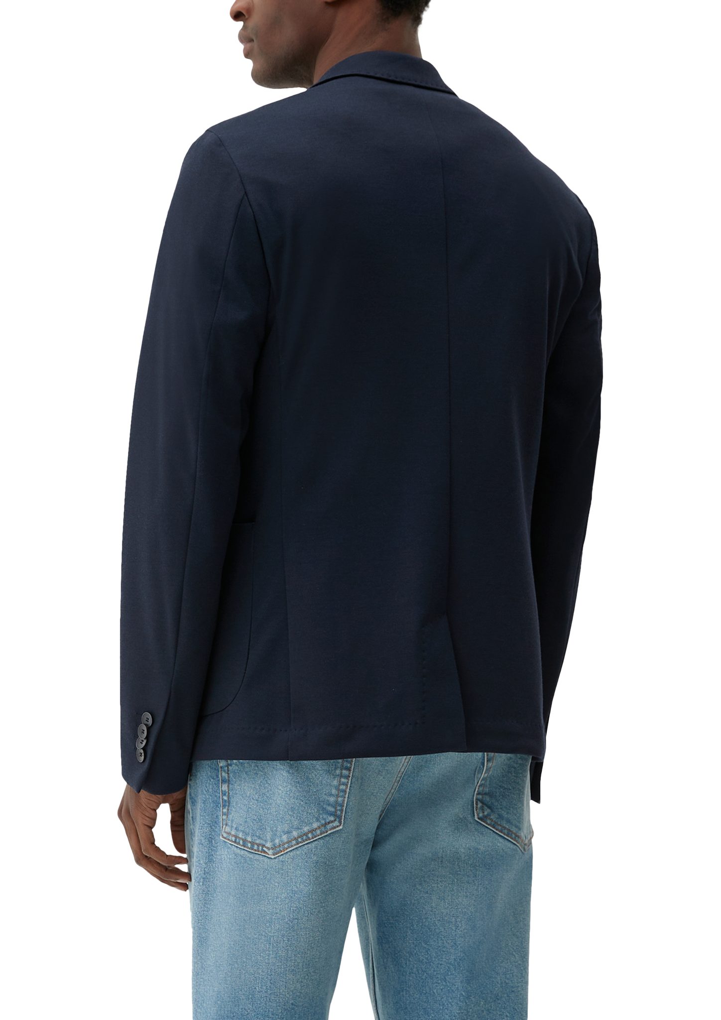 s.Oliver Sakko Slim: Joggsuit-Sakko aus Stretch-Jersey Ziernaht
