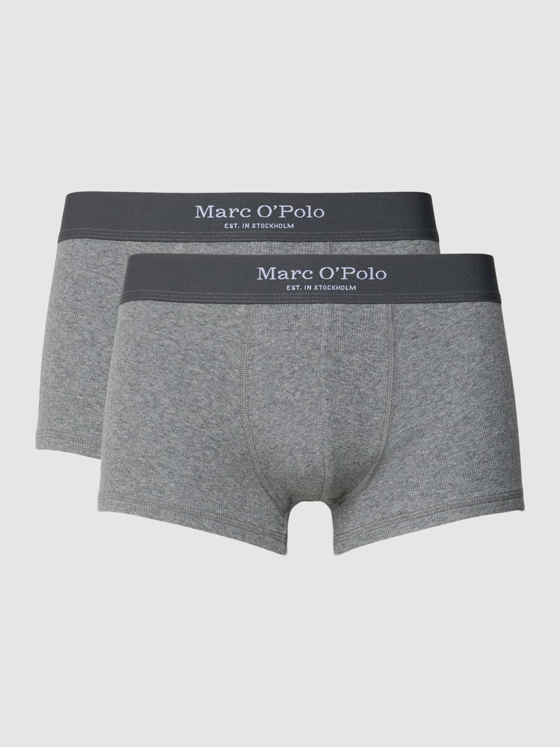 Trunks in Ripp-Optik im 2er-Pack in mittelgrau meliert