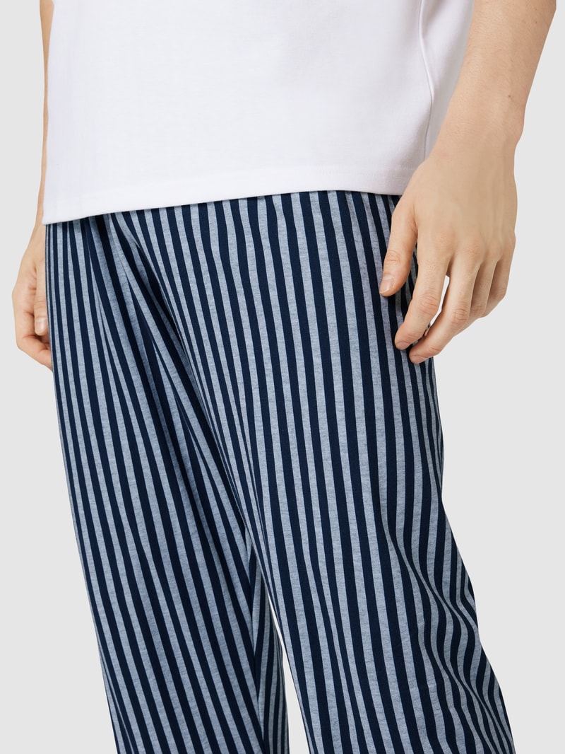 Pyjama-Hose mit Streifenmuster in mittelgrau meliert