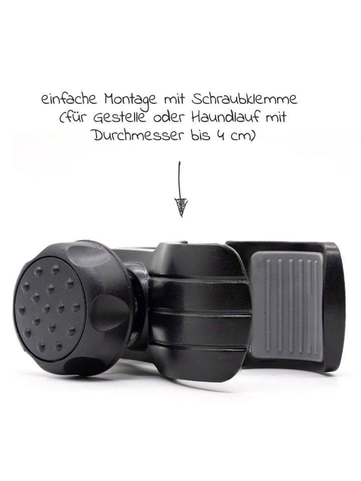 Zamboo Getränkehalter für Buggy und Kinderwagen - Schwarz in schwarz,grau günstig kaufen onesize