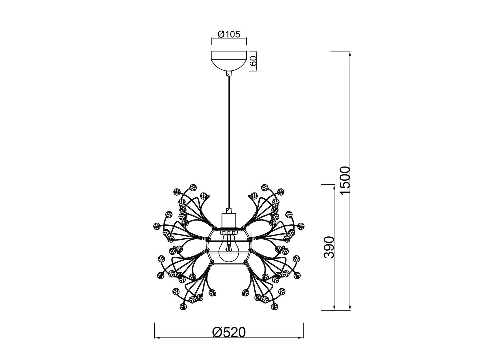 meineWunschleuchte LED Pendelleuchte, Dimmfunktion, LED wechselbar, warmweiß, ausgefallene Designer Lampen für über-n Esstisch hängend, Gold Ø 52cm