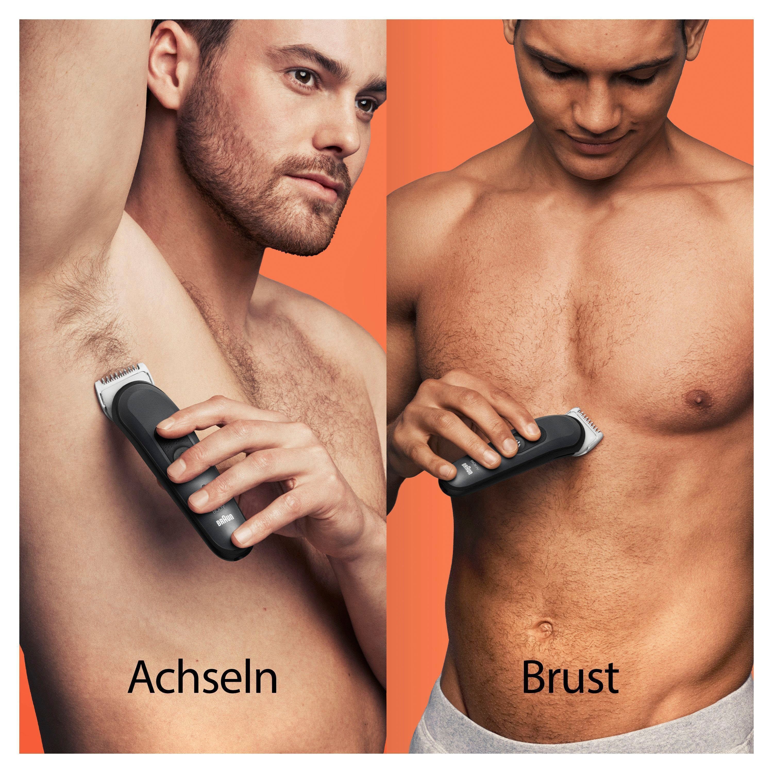 Braun Haarschneider Bodygroomer BG3340, SkinShield-Technologie, Abwaschbar