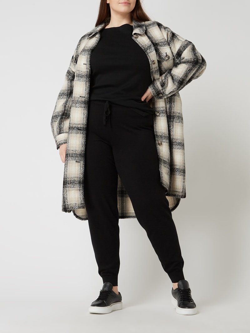 PLUS SIZE Strickhose aus Viskosemischung Modell 'Edith' in schwarz