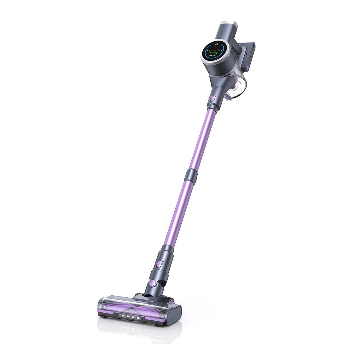 oyajia Akku-Stielstaubsauger kabellos 6in1 mit Ø10cm LED Touchscreen Akkusauger, 255,00 W, beutellos, 50Min. Laufzeit für Hartboden, Teppich, Tierhaare