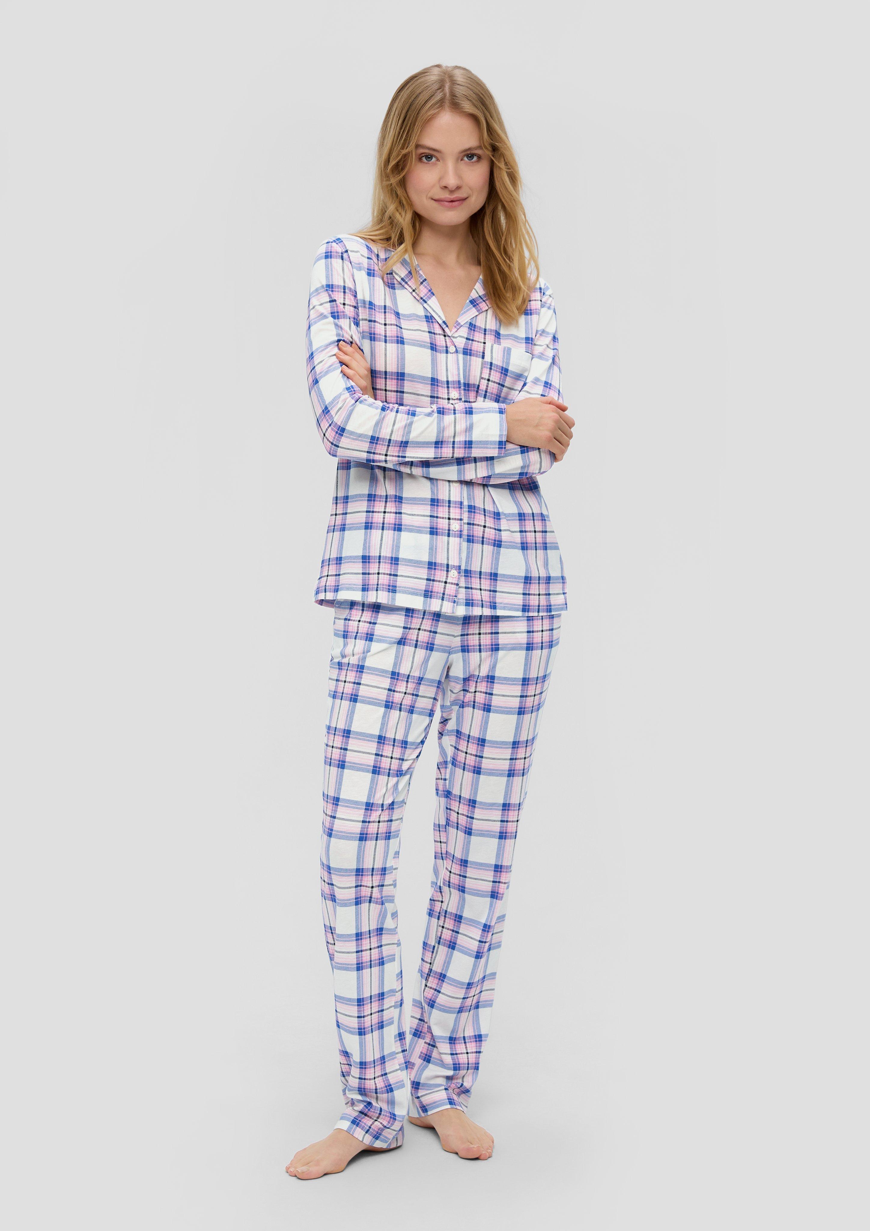 Kurzes Pyjama-Set mit Karo-Muster  6009455-9388
