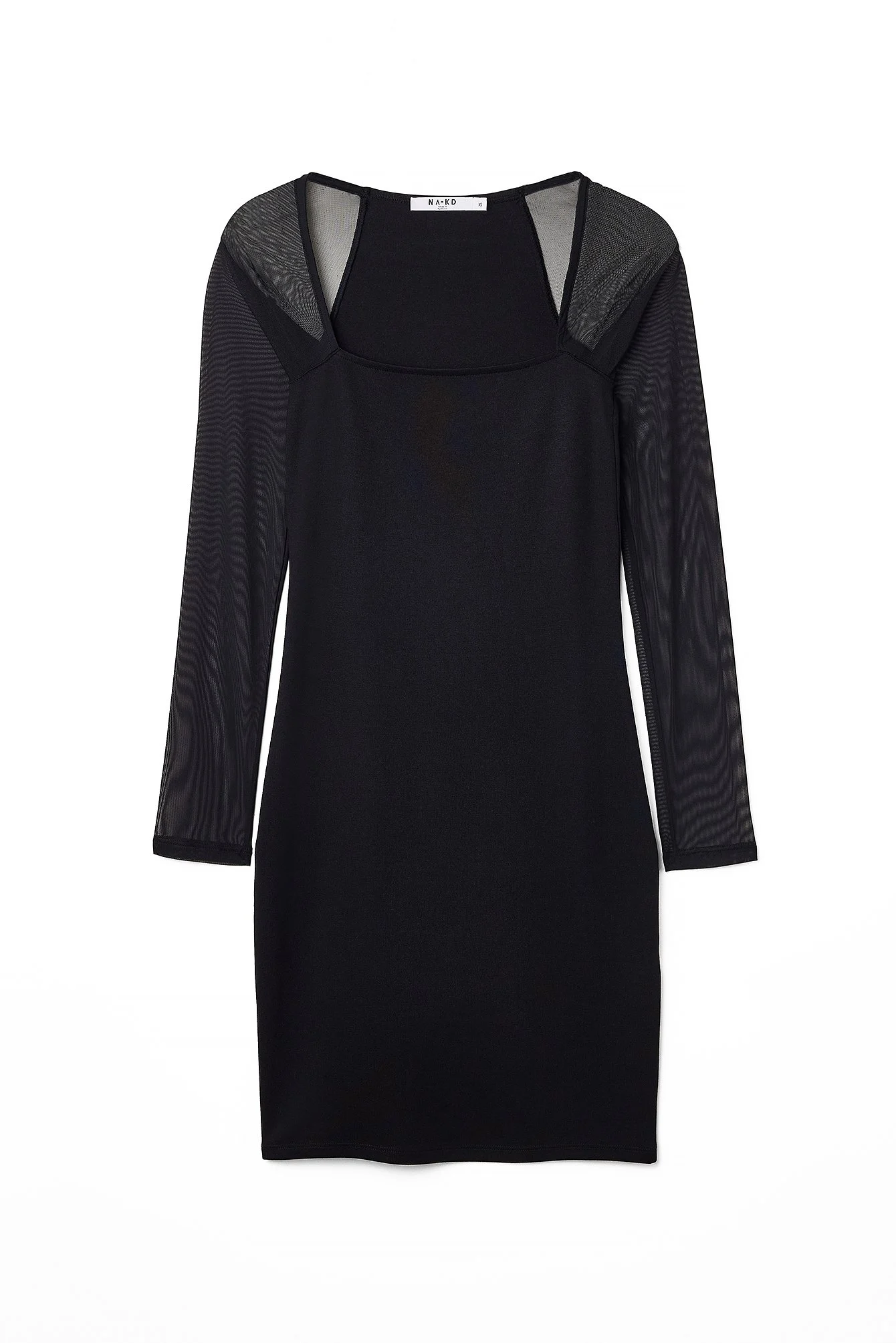 Mesh-Jersey-Minikleid