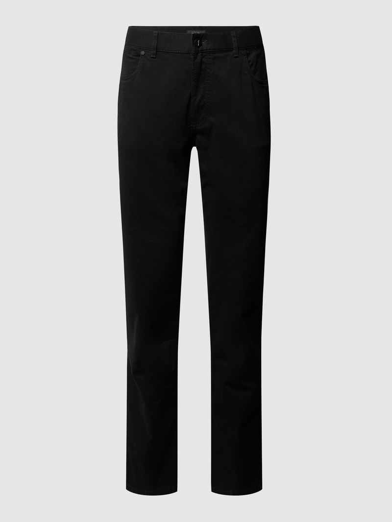 Regular Fit Stoffhose mit Stretch-Anteil Modell 'Perfetto' in marineblau