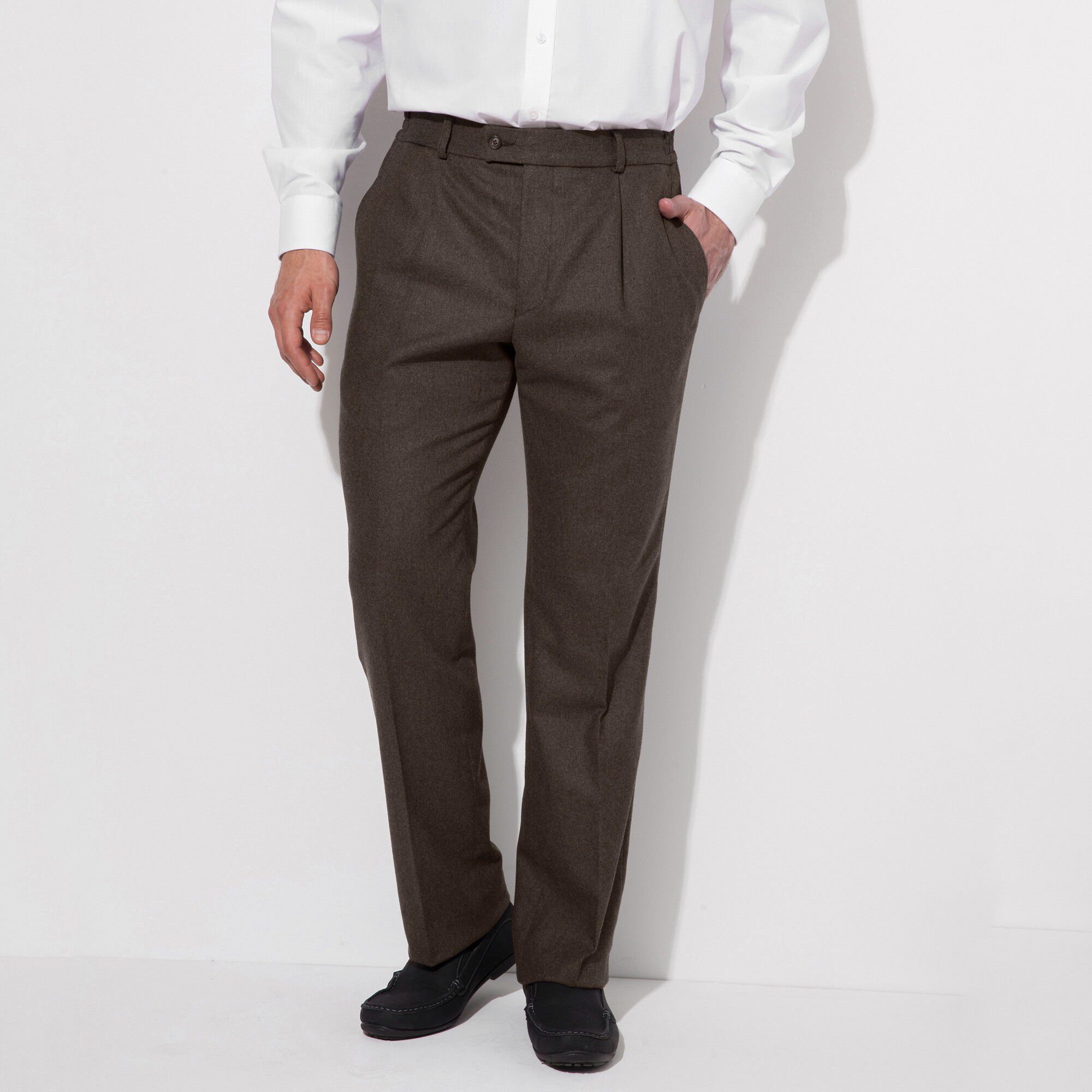Pantalon taille élastiquée à pinces