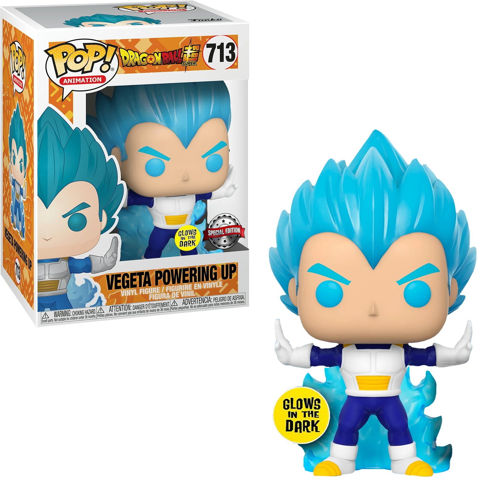 Funko Spielfigur Dragon Ball Super Vegeta Powering Up 713 Glows SP