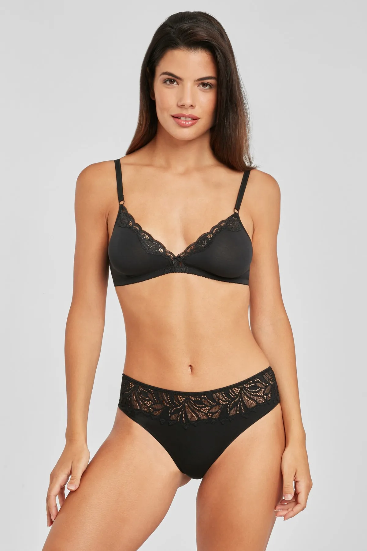 PETITE FLEUR  BH - Schwarz - Unifarben