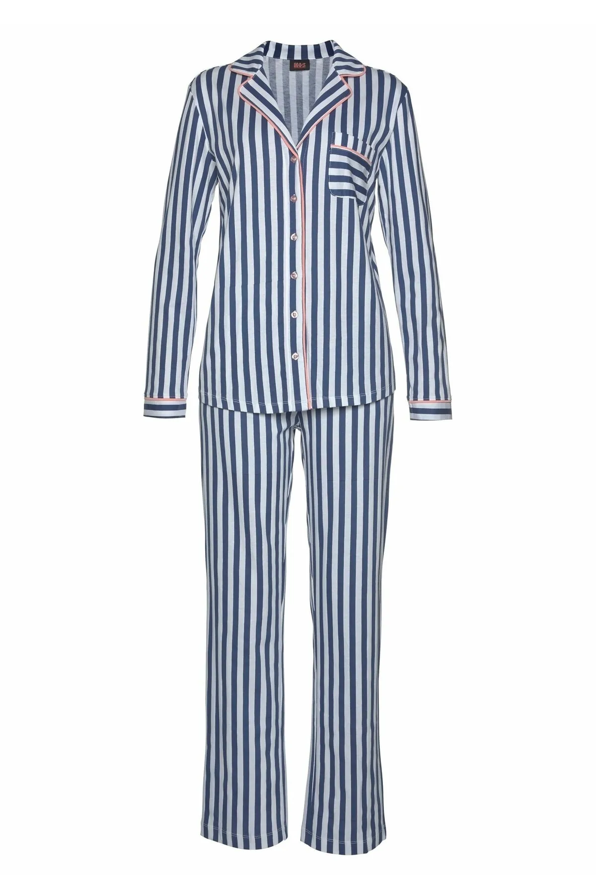 HIS  Pyjama set - Blau - Gestreift