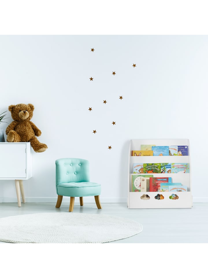 relaxdays Kinderbücherregal in Weiß - (B)58 x (H)60 x (T)45 cm günstig kaufen onesize