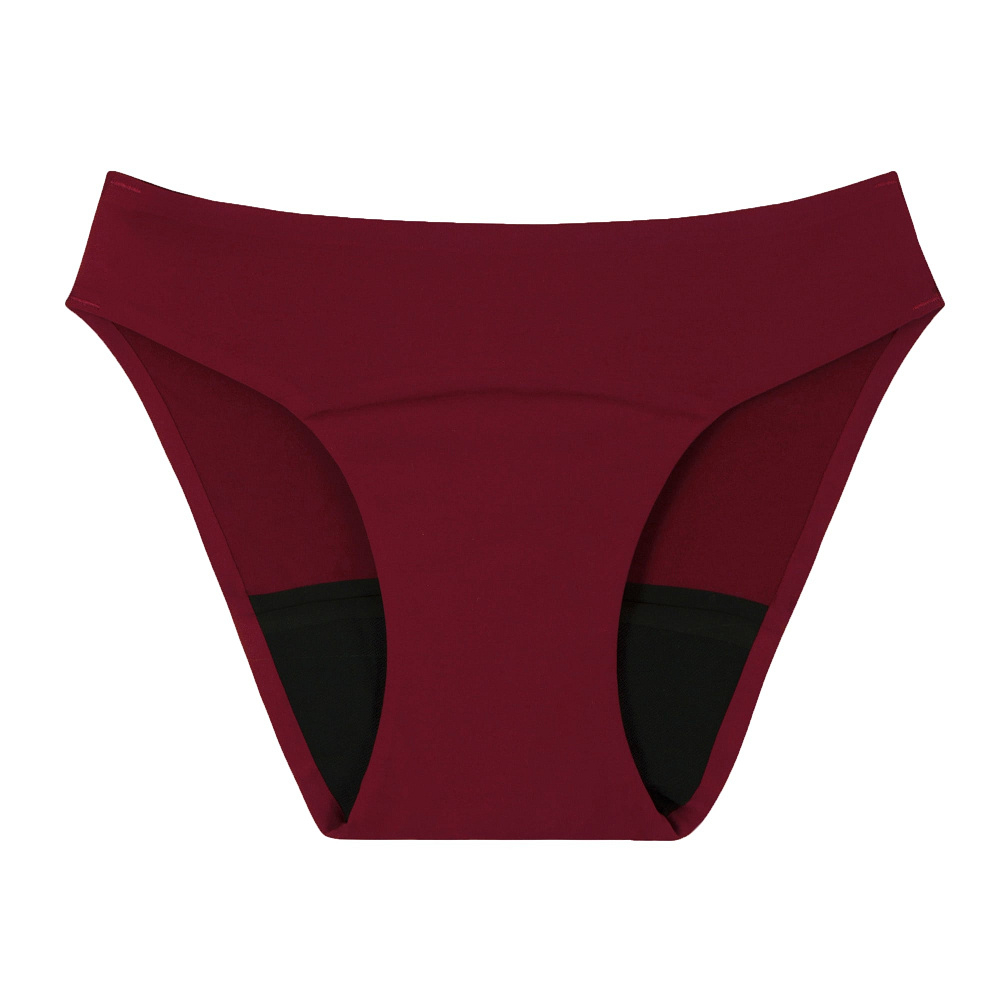 smoon lingerie Culotte menstruelle sans couture Flux abondant - CARMIN