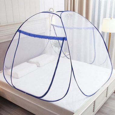 EBUY Moskitonetz Zusammenklappbares Pop-Up-Moskitonetz blau (1 St)