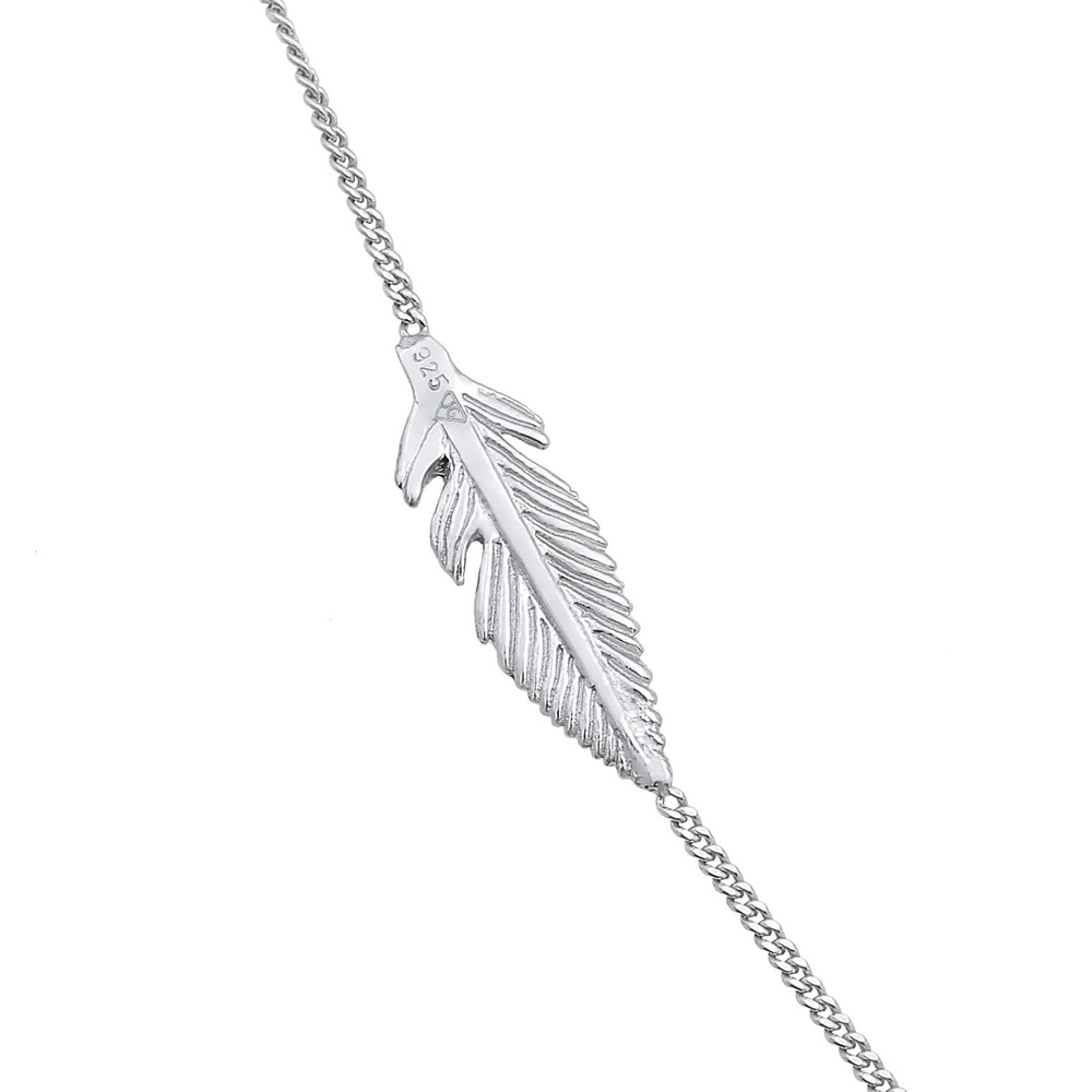 Elli Elli Collier Femmes Symbole Plume Simple en Argent Sterling 925 Bijoux