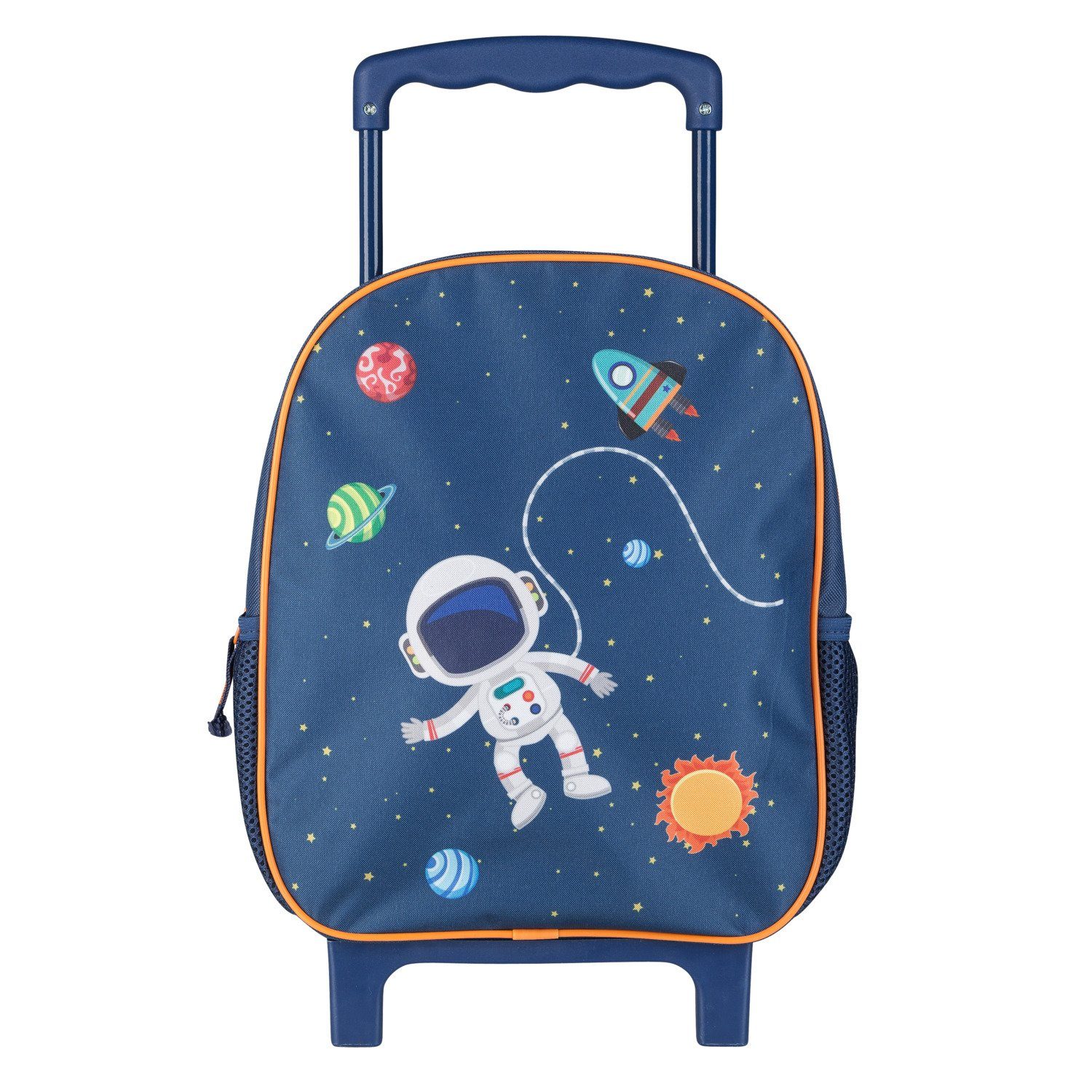 Idena Kofferrucksack Idena 20068 - Rucksack Trolley mit 2 Glitter Rollen, für Kinder, dunke