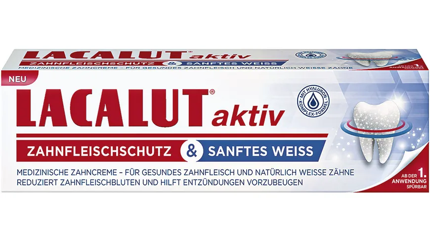 LACALUT Aktiv Zahnfleischschutz & Sanftes Weiss Zahncreme 75 ml