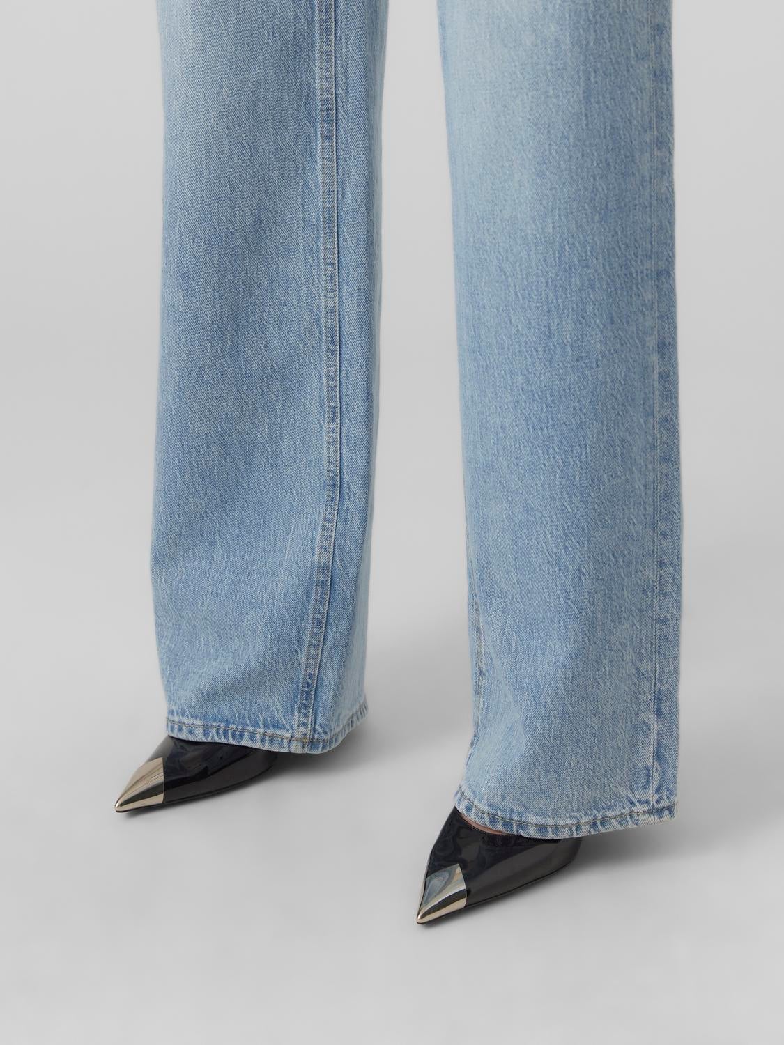VMTESSA Hohe Taille Weit geschnitten Jeans