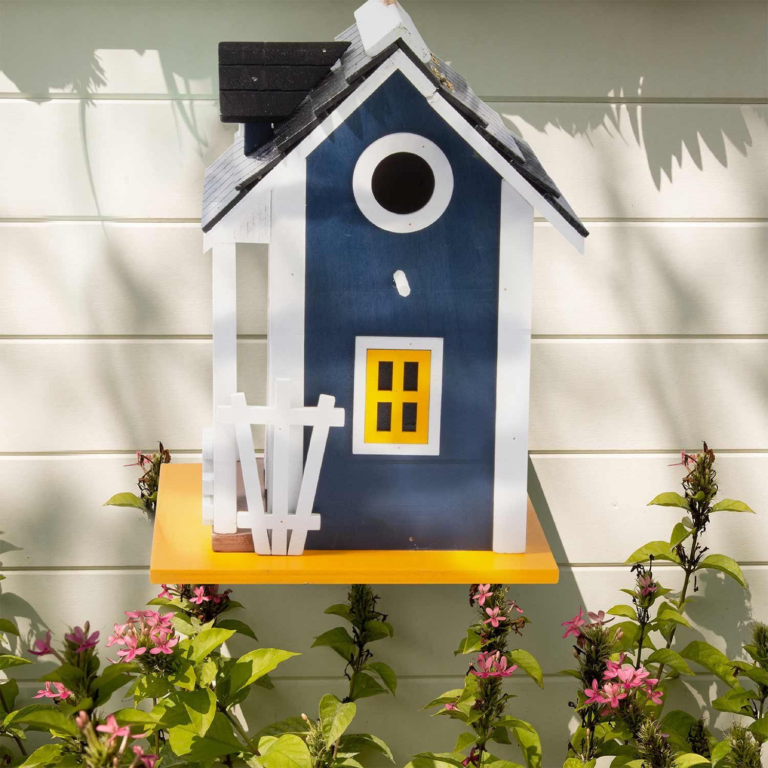 all Pets United Vogelhaus Nistplatz Vögel-Häuschen Villa aus Echtholz, Futterhaus & Nisthaus zum aufhängen im Garten
