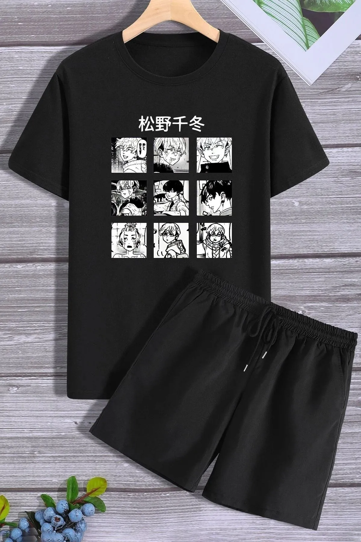 trendypassion  Anime-Shorts-T-Shirt-Trainingsanzug-Set