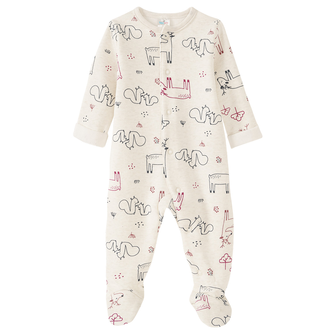 Newborn Overall mit Waldtier-Allover