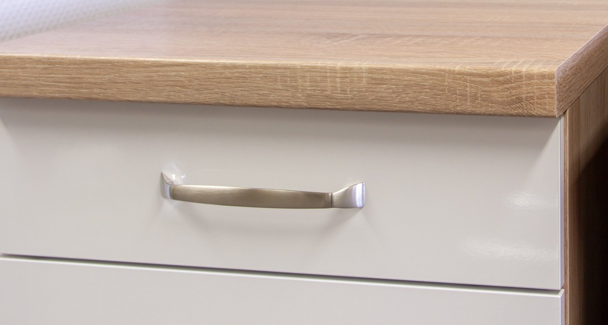 Flex-Well Schubkasten-Unterbau - 50 cm breit - Hochglanz Weiß Sonoma Eiche – Valencia
