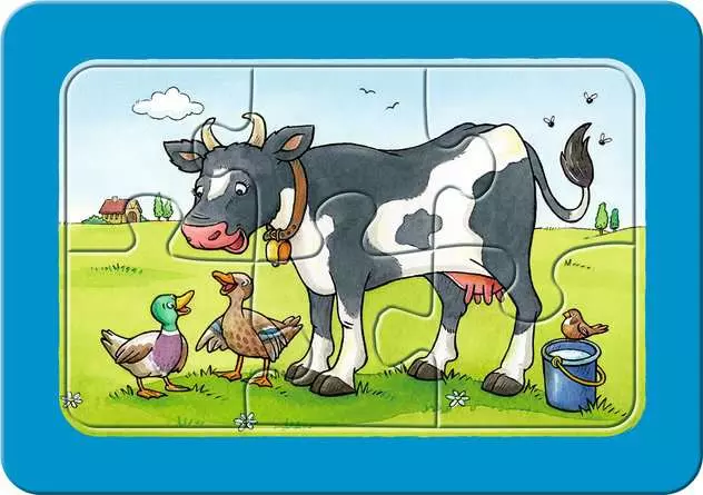 Kinderpuzzle ab 2 Jahren - Gute Tierfreunde - 6 Teile